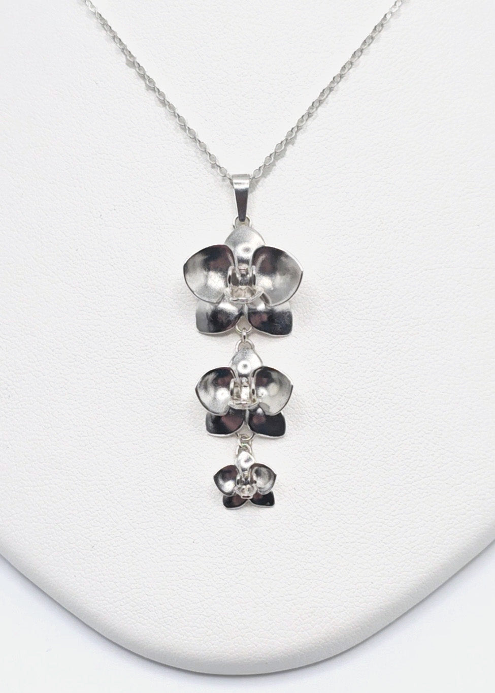Persephone Graduated Orchid Trio Necklace