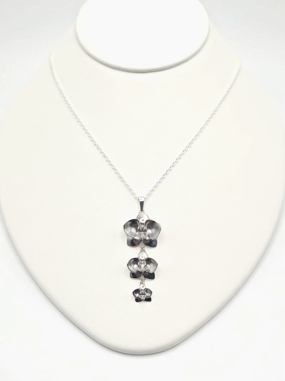 Persephone Graduated Orchid Trio Necklace